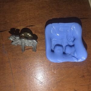 Tiny Moose Cabochon Mold For Jewelry Making 1.5 cm X .8 Cm